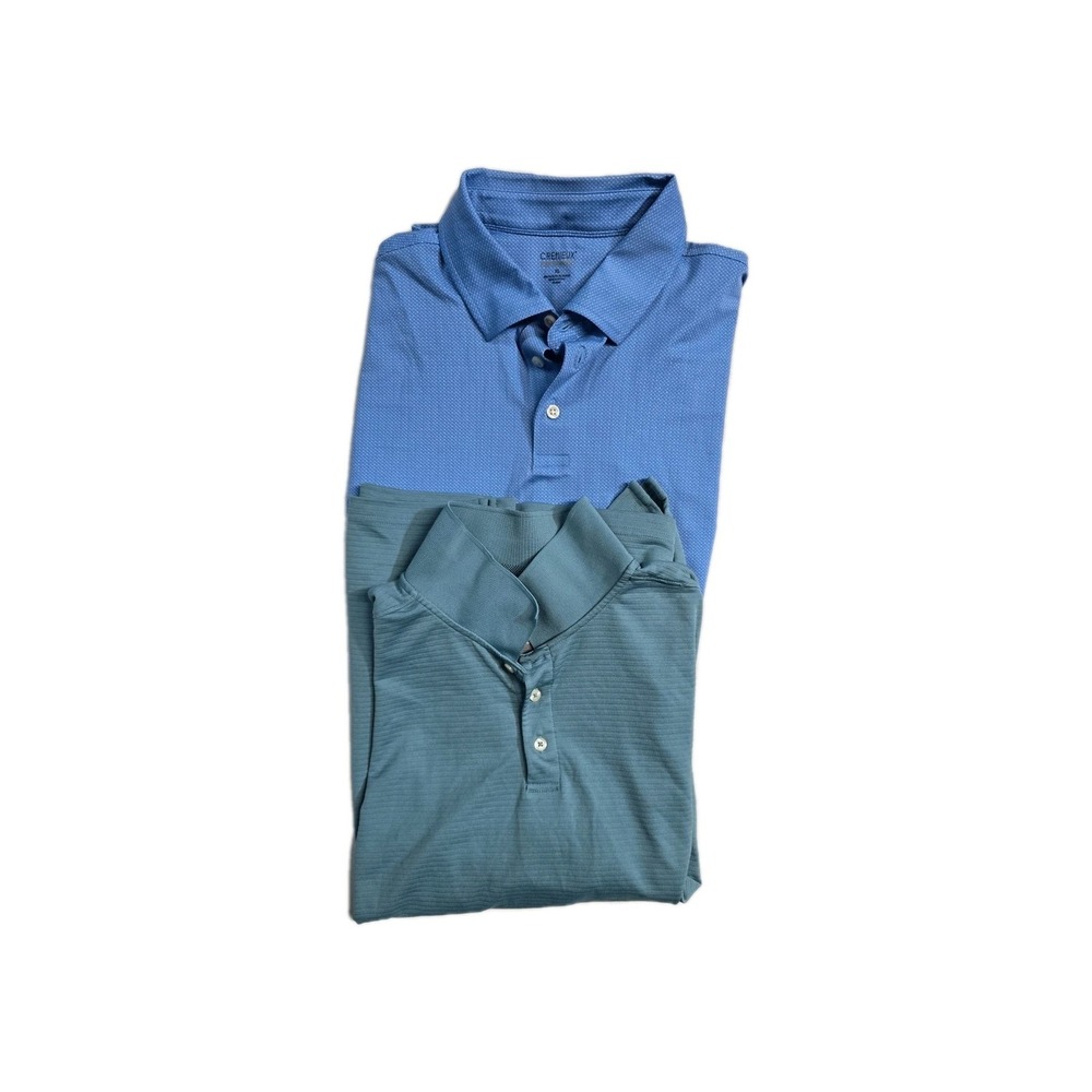 David Taylor Cremieux Pro Polo Shirt XL Teal Lot Of 2